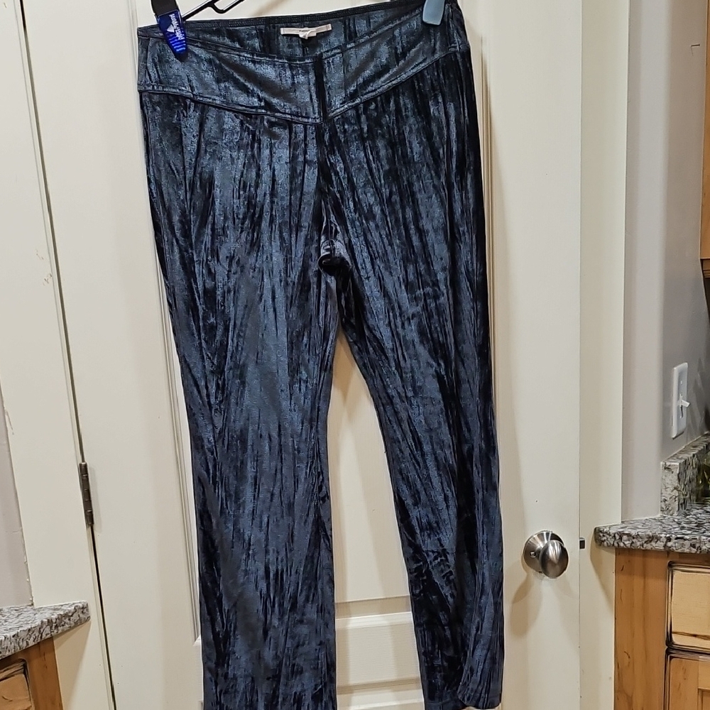 Kimchi Blue Shimmering Charcoal Velvet Pants